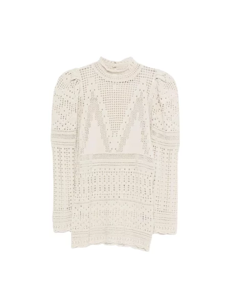 Dzianinowy golf Isabel Marant beżowy