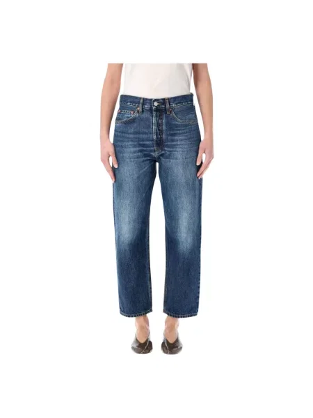 Średni wzrost proste jeansy Cycle niebieskie