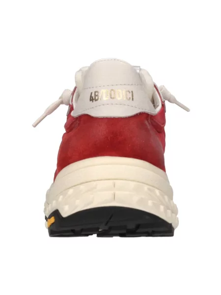 Sneakersy 4b12 skórzane czerwone