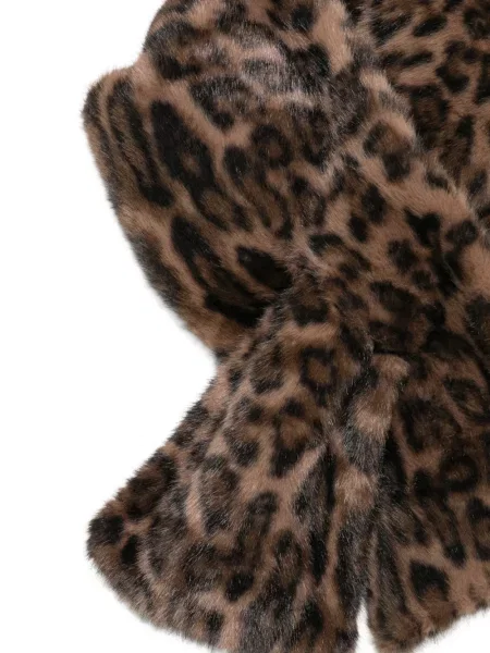 Fular Betta Corradi cu imagine cu model leopard maro