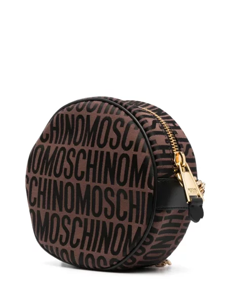 Raštuota rankinė per petį Moschino ruda