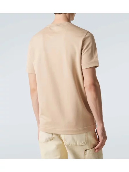 Tricou Moncler din jerseu bej