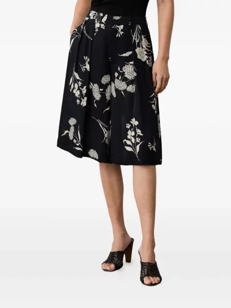 Szorty Ralph Lauren Collection w kwiatki w kształcie litery A czarne