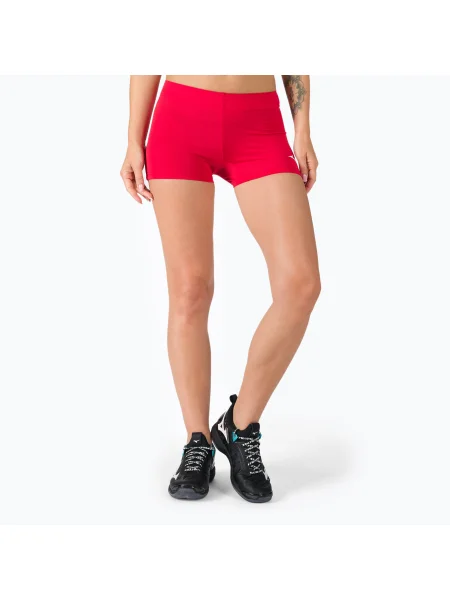 Дамски къси панталони за тренировка Mizuno High-Kyu червен