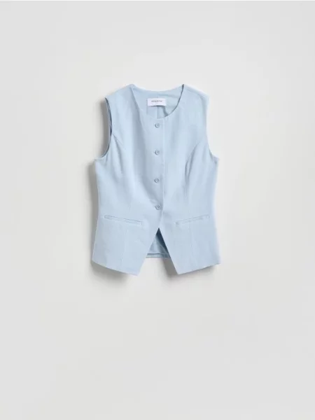 Reserved Vestă cu adaos de albastru-deschis albastru