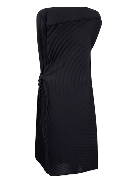 Rochie midi Issey Miyake plisată până la genunchi de costum negru