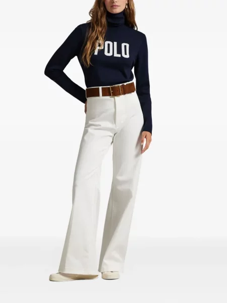 Tricou polo Polo Ralph Lauren cu imagine cu dungi din țesătură twill albastru
