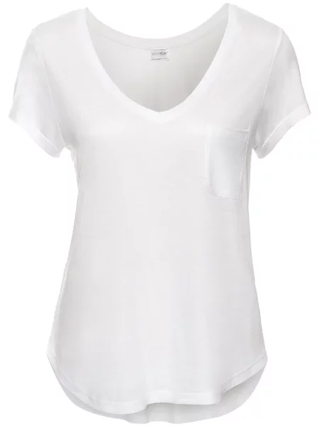 T-shirt z miękkiej biała