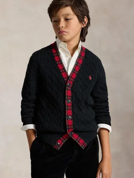 Polo Ralph Lauren kardigán detský čierna