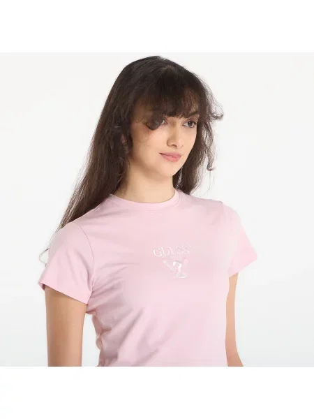 T-shirt GUESS Colette Ss Tee Light Purple Blossom S μωβ