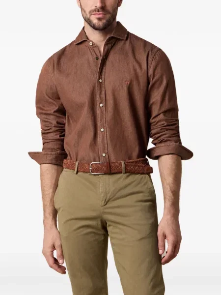 Cămașă de blugi Brooks Brothers maro