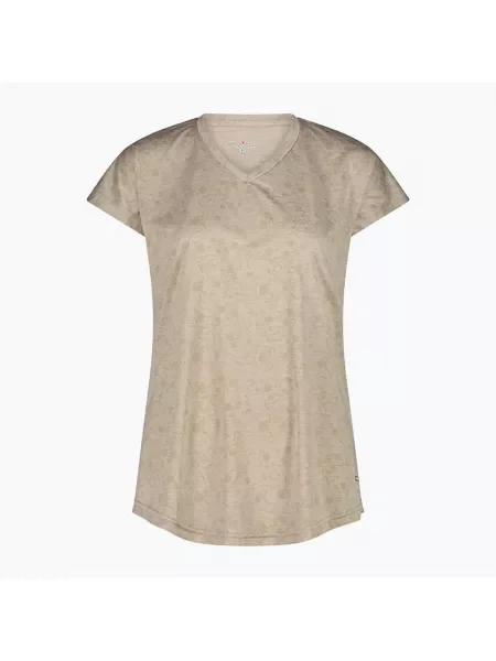 CMP дамска тениска sabbia melange бежово