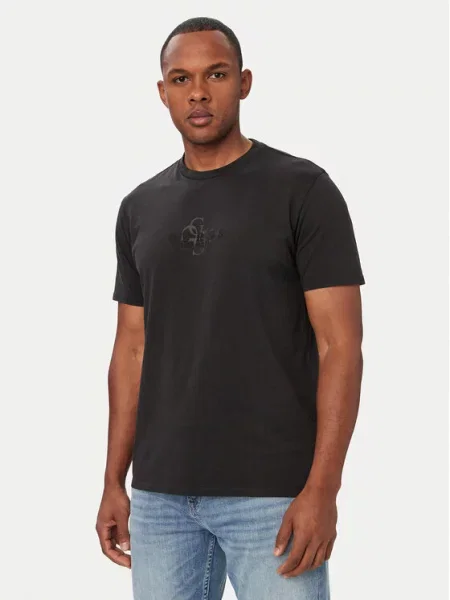 Guess T-Shirt Classic Fit μαύρο