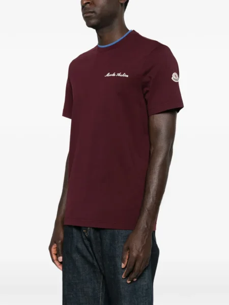 Tricou Moncler cu broderie violet