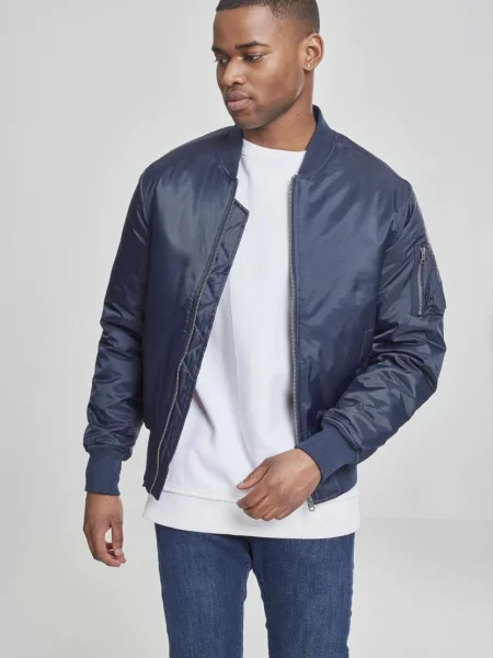 Urban Classics Geacă de primăvară-toamnă bleumarin negru