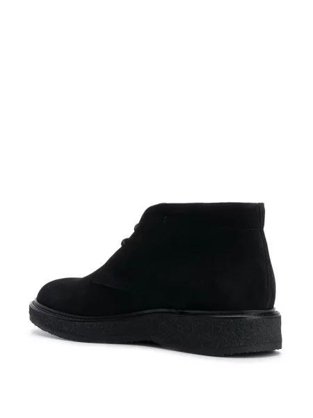 Čizmice Tod's s vezicama bez pete s čipkom crna