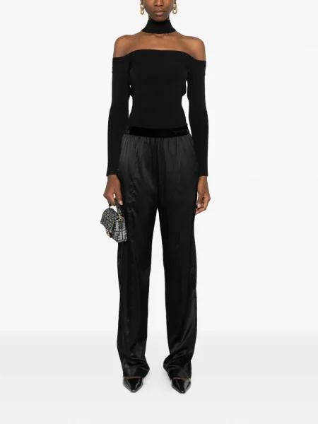 Pantaloni Tom Ford de mătase negru