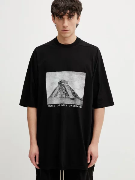 Rick Owens DRKSHDW Jumbo tricou din pentru bărbați negru