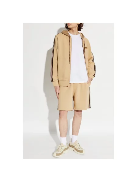 Szorty Moncler z logo beżowe