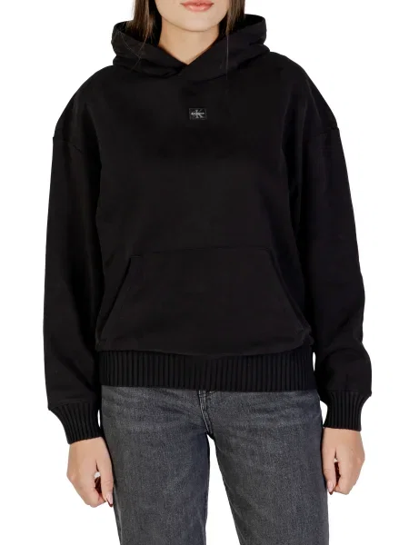 Bluza z kapturem Calvin Klein Jeans czarna
