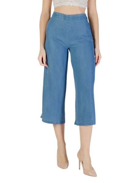 Spodnie Only z lyocellu niebieskie