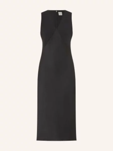 Calvin Klein Šaty Z Kombinace Materiálů černá
