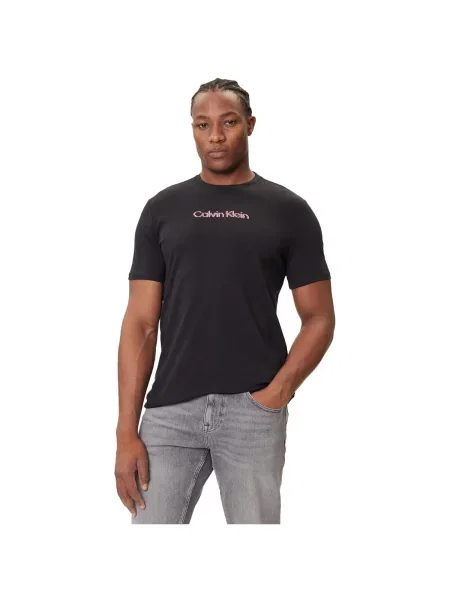 Calvin Klein Jeans Tričko Glitched Logo čierna