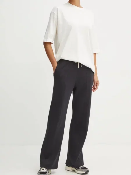 Champion Долнище анцуг Wide Leg черен