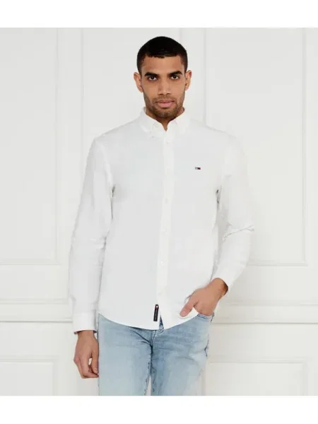 Tommy Jeans Cămașă | oxford alb
