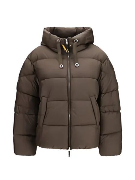 Geacă cu puf Parajumpers cu glugă maro