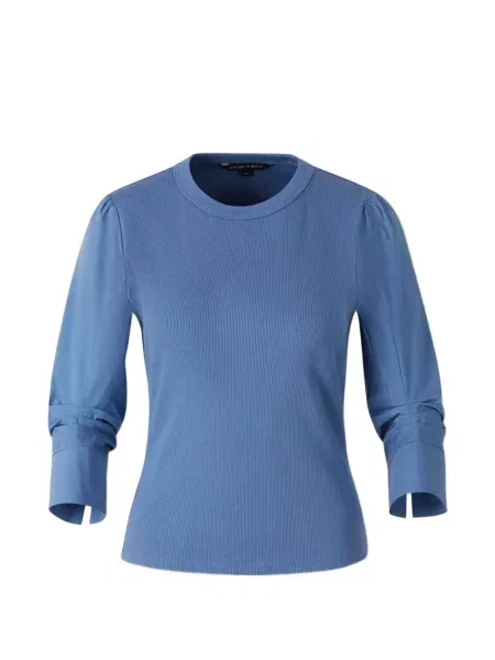 Tricou Veronica Beard lung albastru