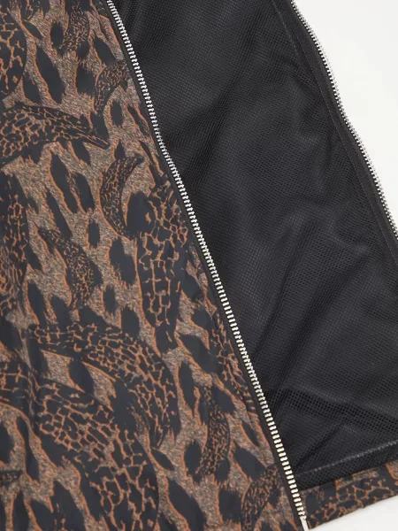 Куртка Fiorucci Nylon Banimalier Print Zip Up демісезонна коричневий