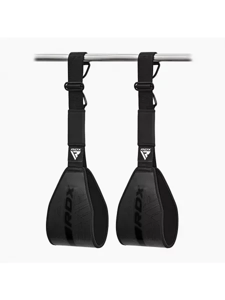 Pasy do treningu mięśni brzucha RDX F6 Kara Gym Workout ABS Straps black czarny