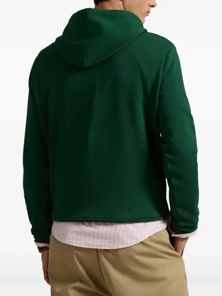 Ριγέ polo Polo Ralph Lauren με κουκούλα με αυτόγραφο λευκό