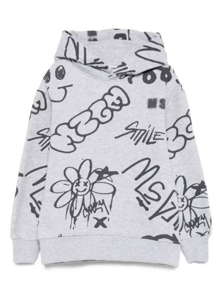 Bluza z kapturem dziecięca Msgm szara