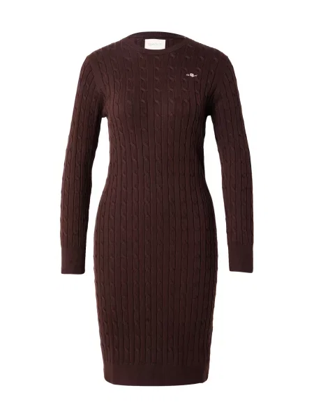 GANT Rochie tricotat închis maro