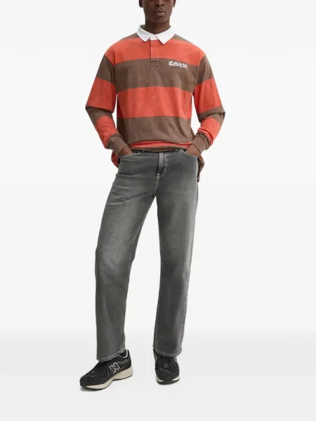 Lung tricou polo Karl Kani maro