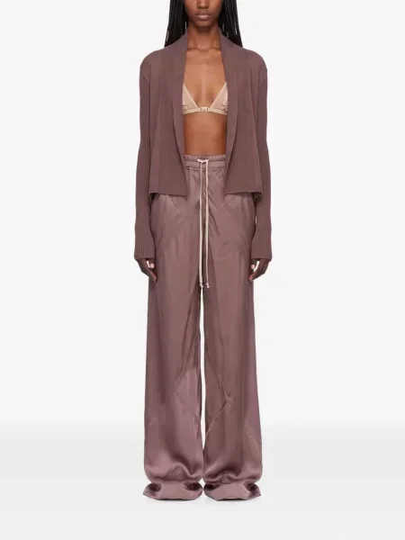 Πλεκτή ζακέτα Rick Owens με πέτο καφέ