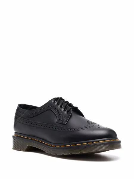 Nėriniuotos žemi kerzai Dr. Martens su raišteliais juoda
