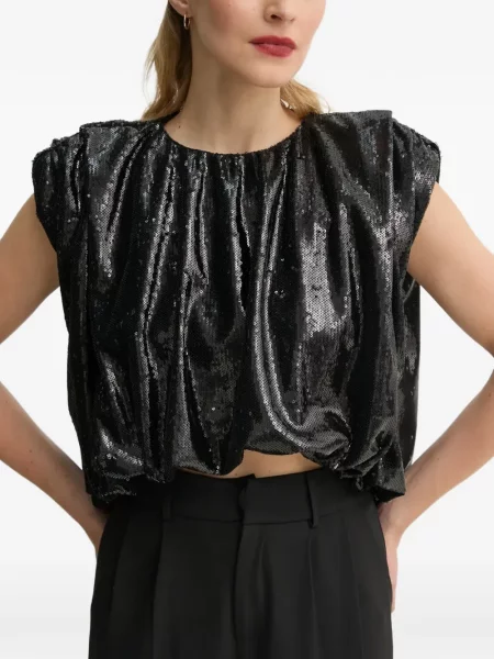Cropp top Mmc Studio cu paiete negru