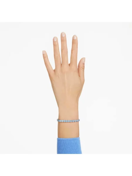 Bransoletka Swarovski do tenisa szara