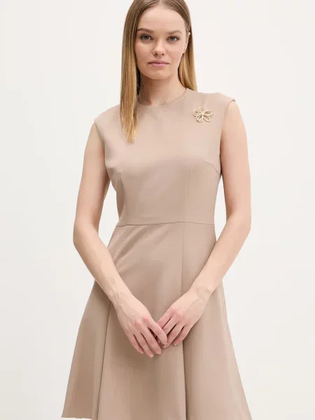 Obleka HUGO Kilandi bež