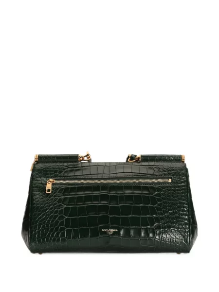 Geantă shopper Dolce & Gabbana din piele verde