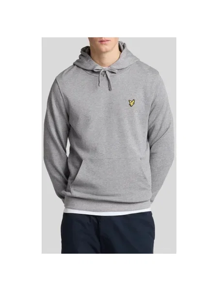 Суичър с качулка Lyle & Scott с качулка сиво