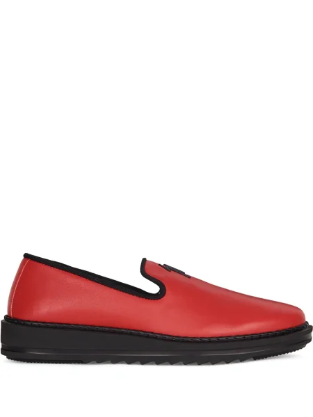 Papuci de casă Giuseppe Zanotti din piele slip-on roșu