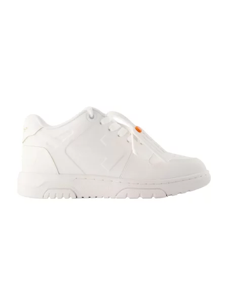 Sneakersy Off-white skórzane biznesowe białe