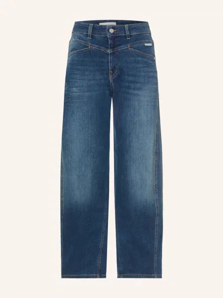 Opus Pants Barrel Džíny Meni Coupe dark blue modré