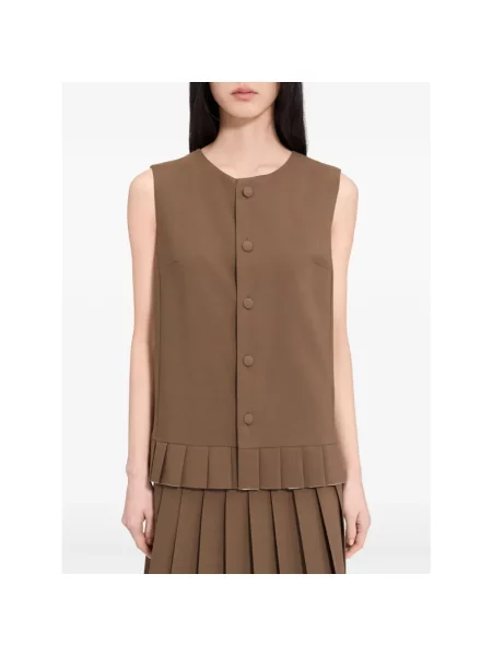Top Mm6 Maison Margiela brązowy