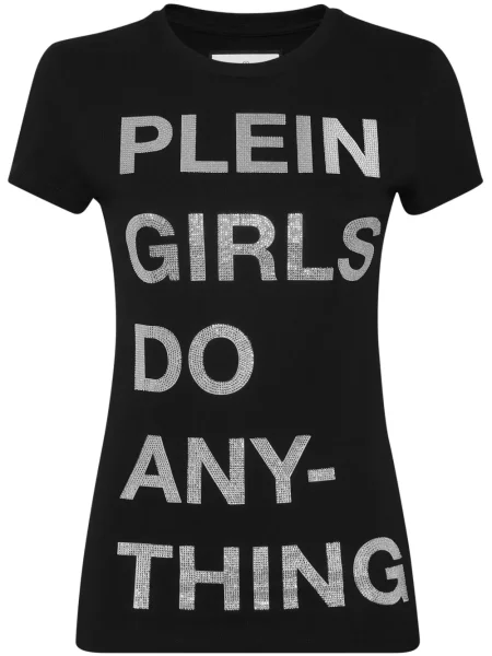 Tricou Philipp Plein cu imagine negru