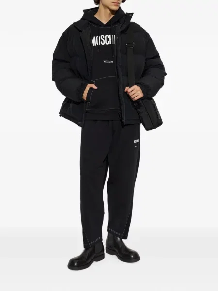 Matlasat geacă cu puf Moschino negru